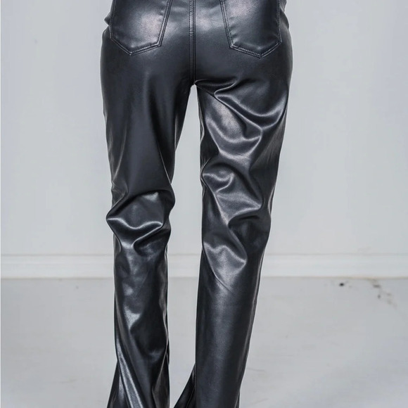 Judy Blue High Waist Tummy Control Faux Leather Bootcut Pants - Picture 4 of 5